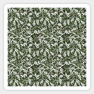 William Morris Jasmine Trellis Pattern White and Green Magnet